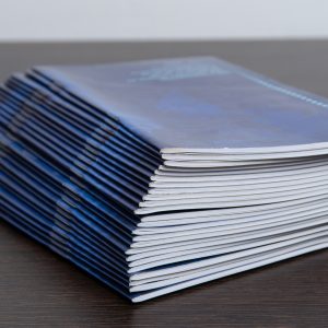 Bulk printing stapled booklets